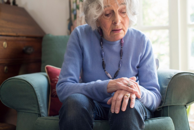 senior woman sitting